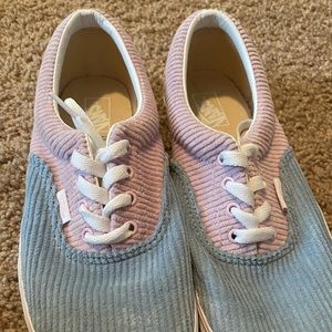 Color block corduroy Vans
